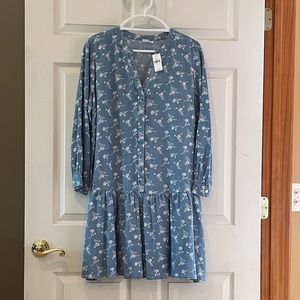NWT GAP chambray tiered dress